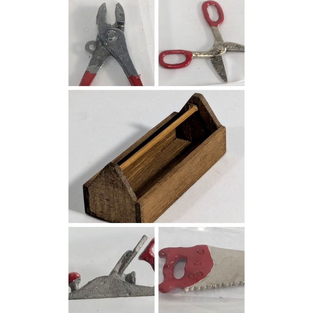 Franklin Mint american country store miniature carpenter tool saw box lot 1984